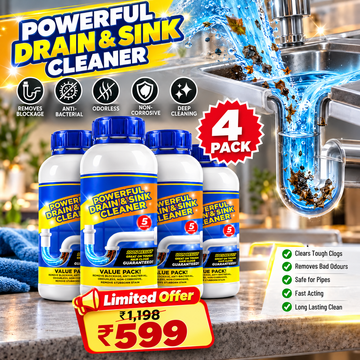 Sanitizo Drain Clog Remover – Powerful Sink & Pipe Cleaner, 100g x 4 Pack